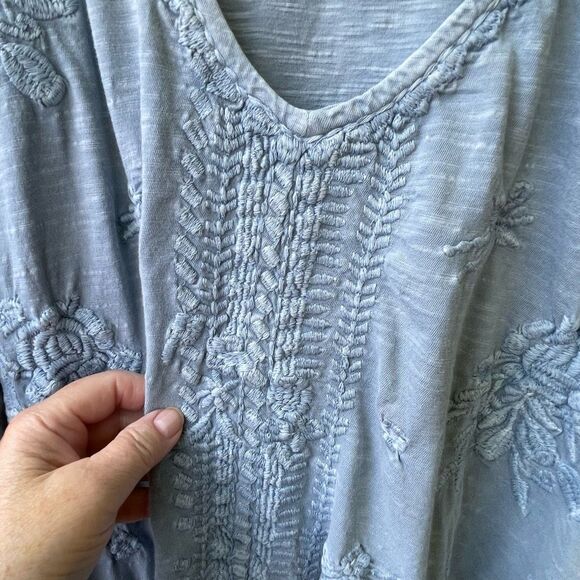 CAITE size XL embroidered Skye Top boho relaxed oversized boxy flowy - Picture 5 of 11